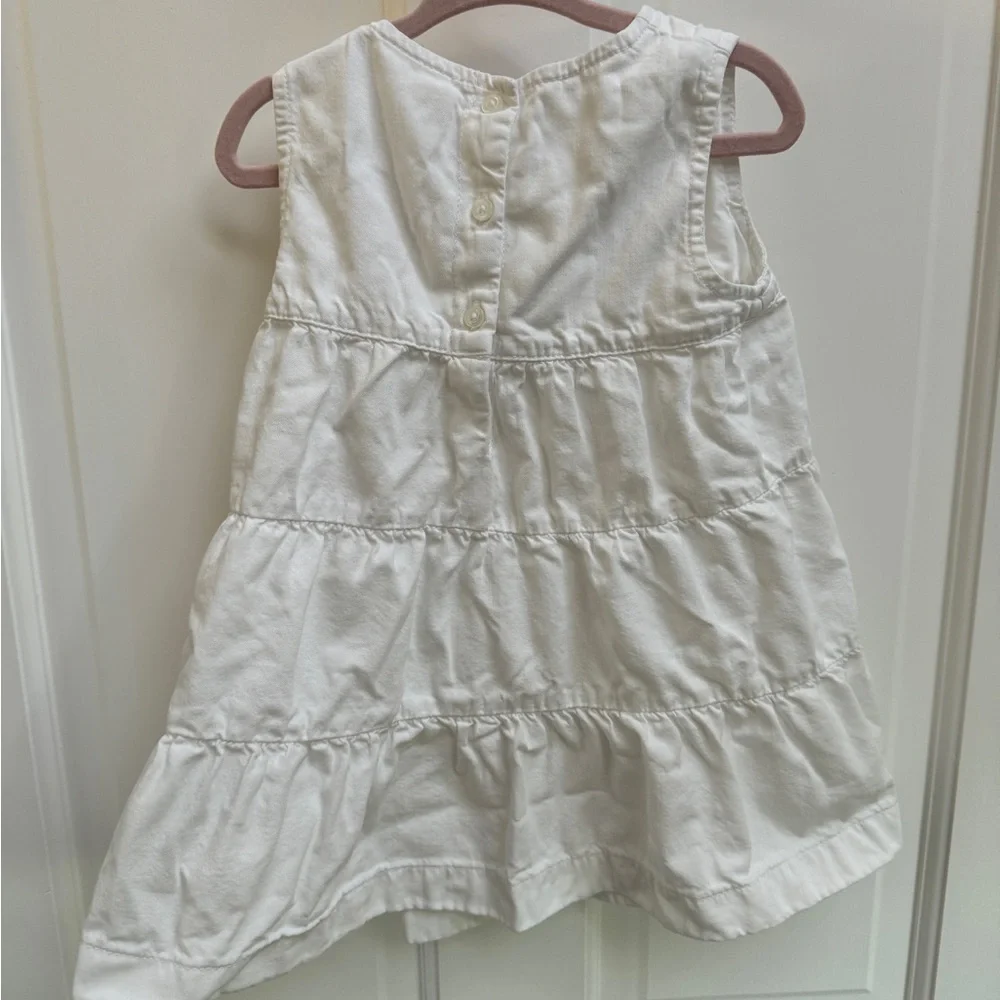 Baby Gap 3T Girls White Short Sleeve Dress